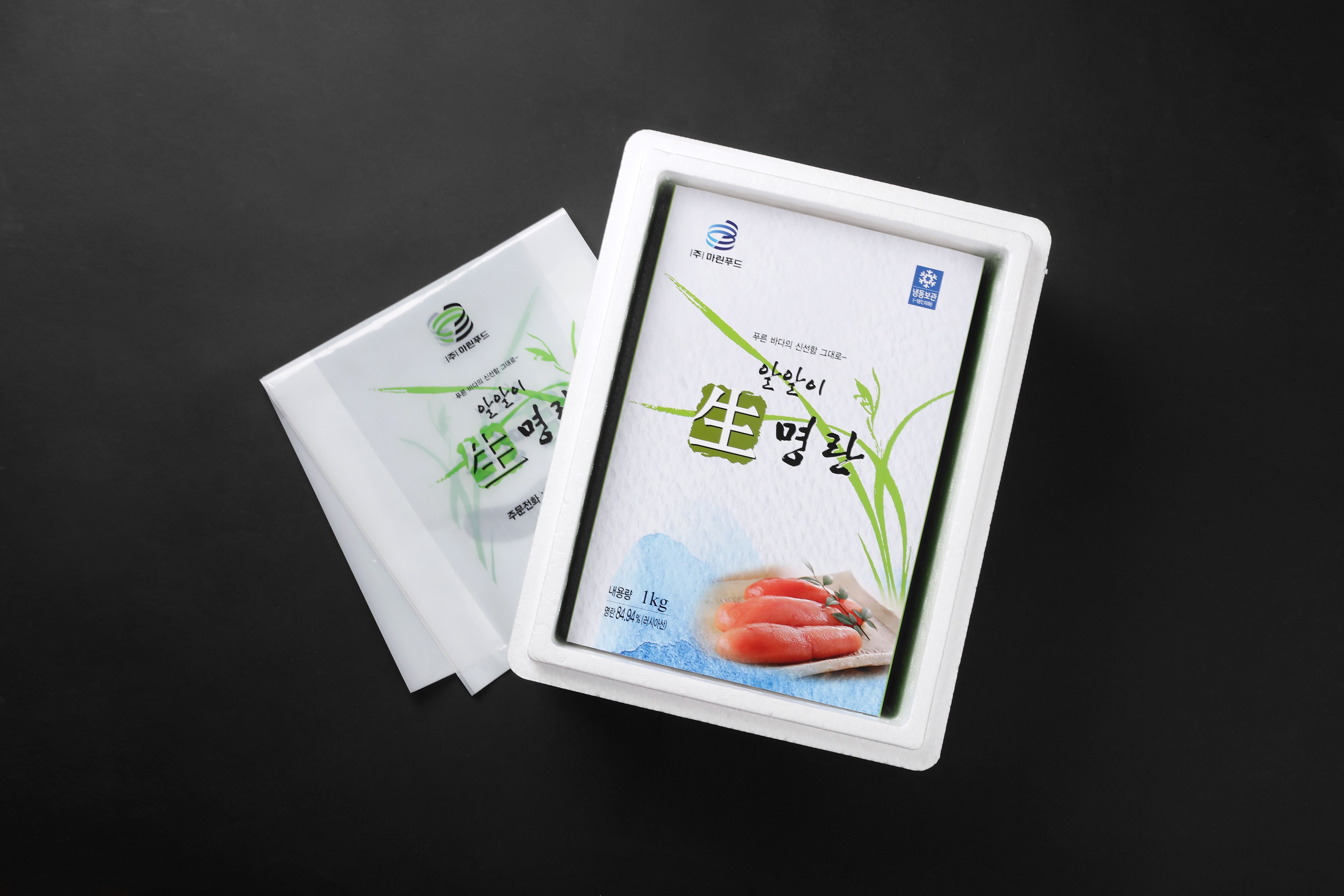 알알이생명란(무착색냉동) - 화이트1호/1kg